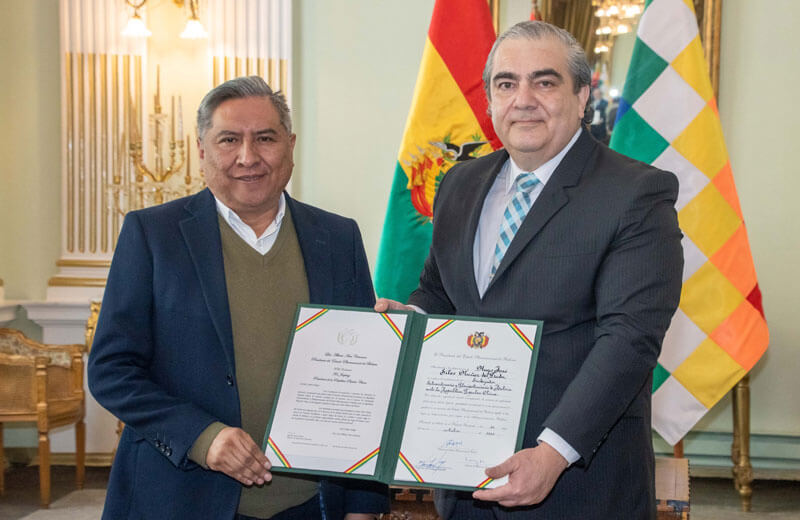 Canciller de Bolivia y nuevo embajador de Bolivia en China