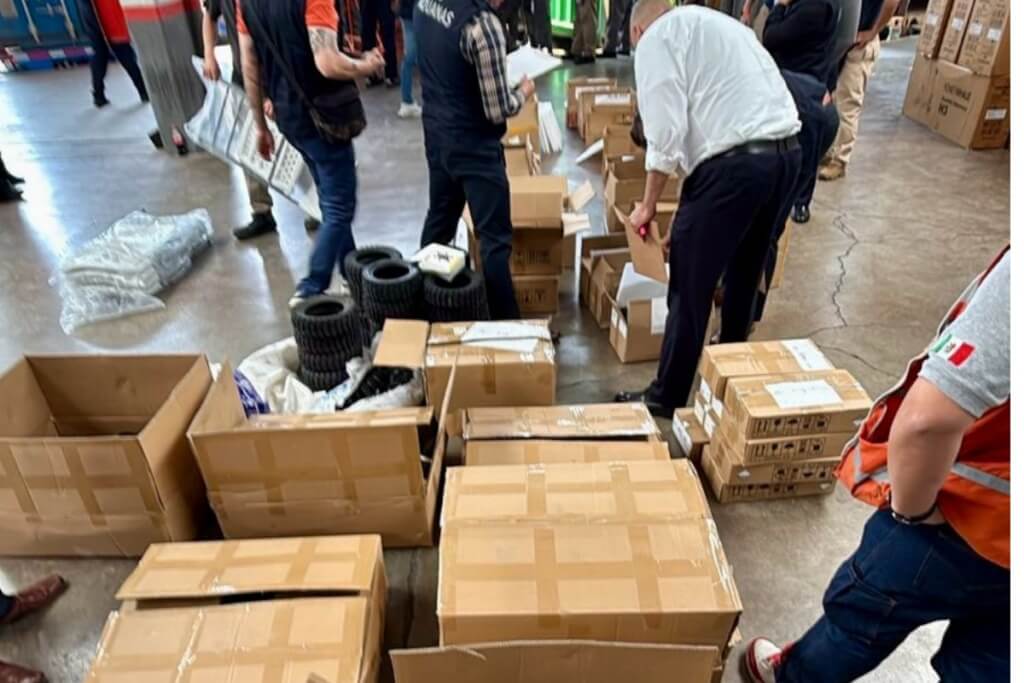 Contrabando chino fué decomisado por aduana mexicana