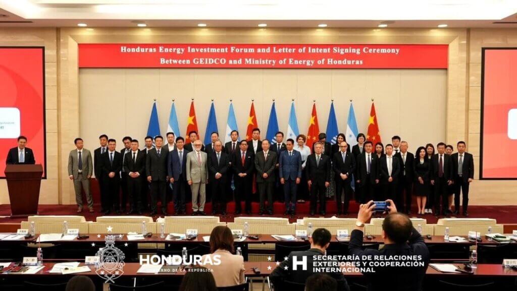 Carta de intención para cooperación energética entre Honduras y China fue firmada por GEIDCO y el país centroamericano